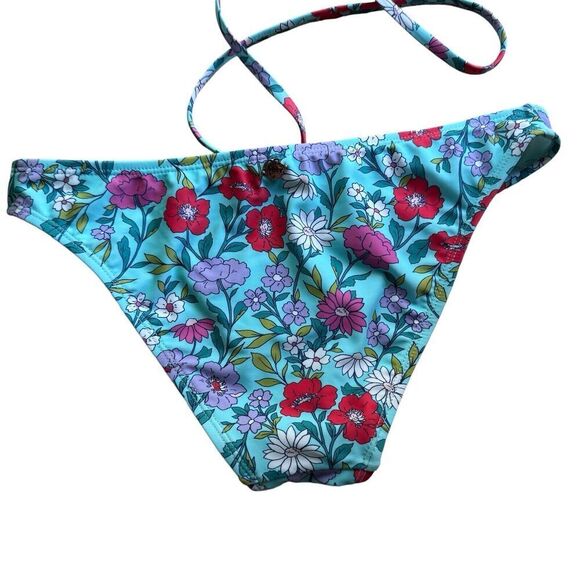 Nanette Lepore Cait Floral Bikini Swimsuit Blue Size 4 NWT - Picture 7 of 11